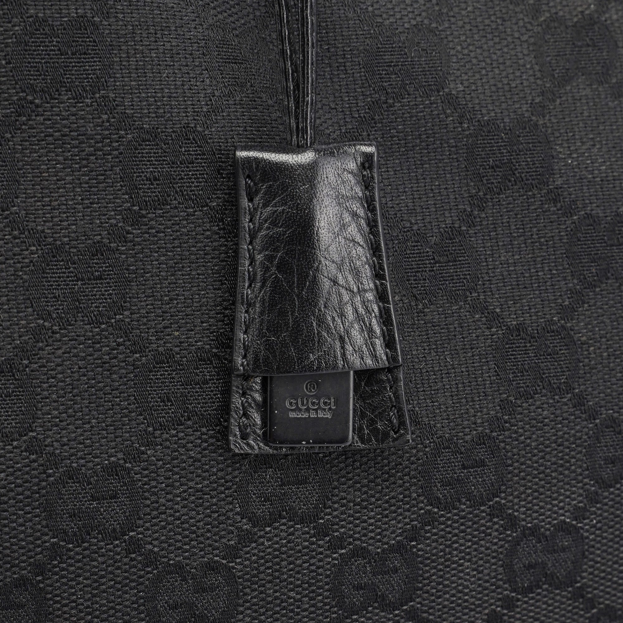 Black GG Wood Handle Shoulder Bag
