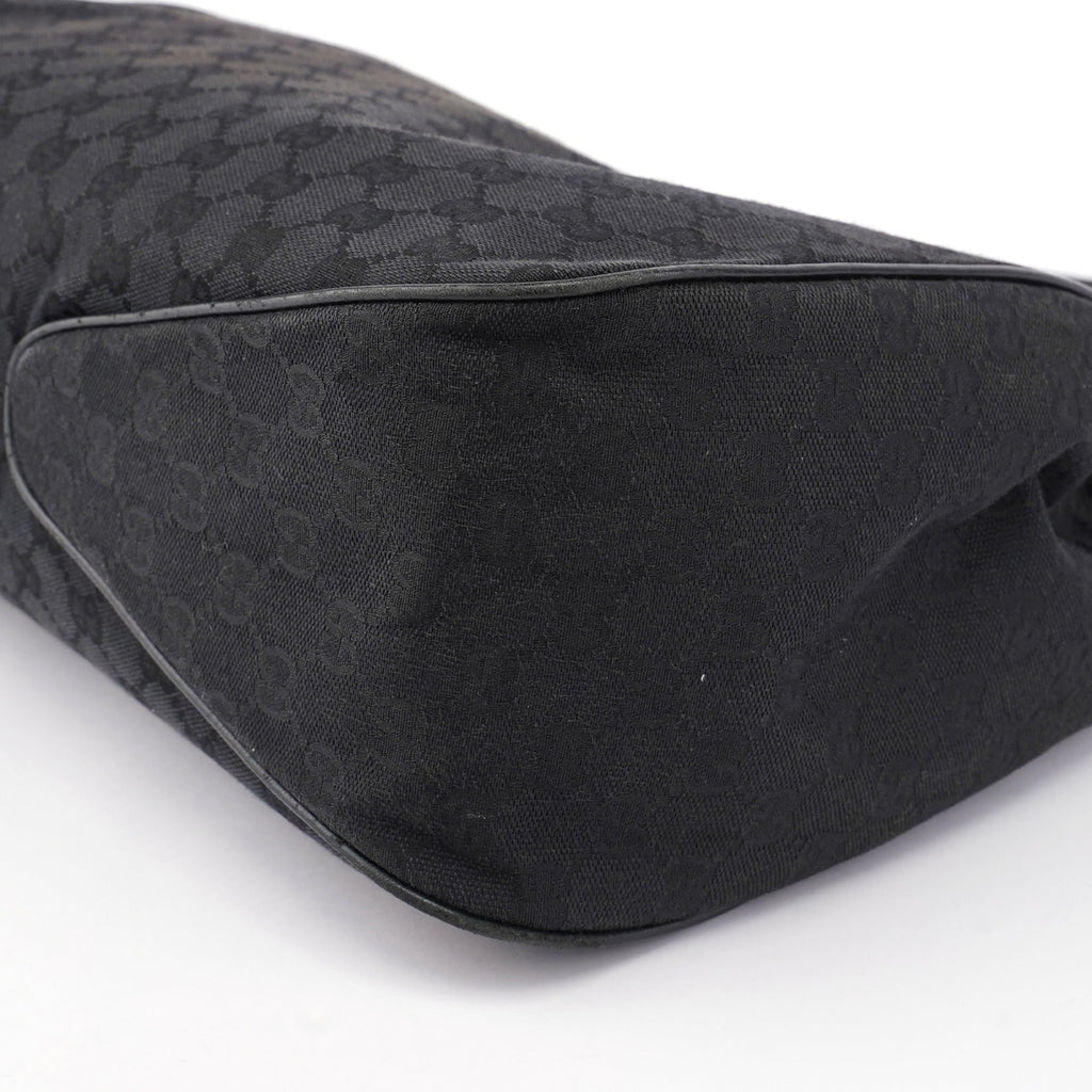 Black GG Wood Handle Shoulder Bag