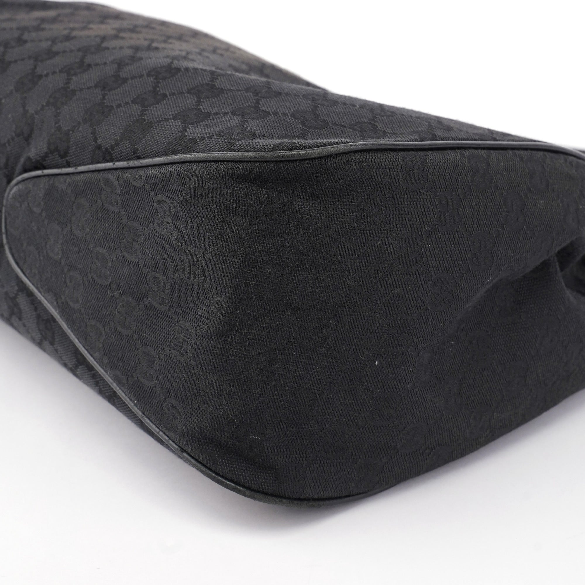 Black GG Wood Handle Shoulder Bag