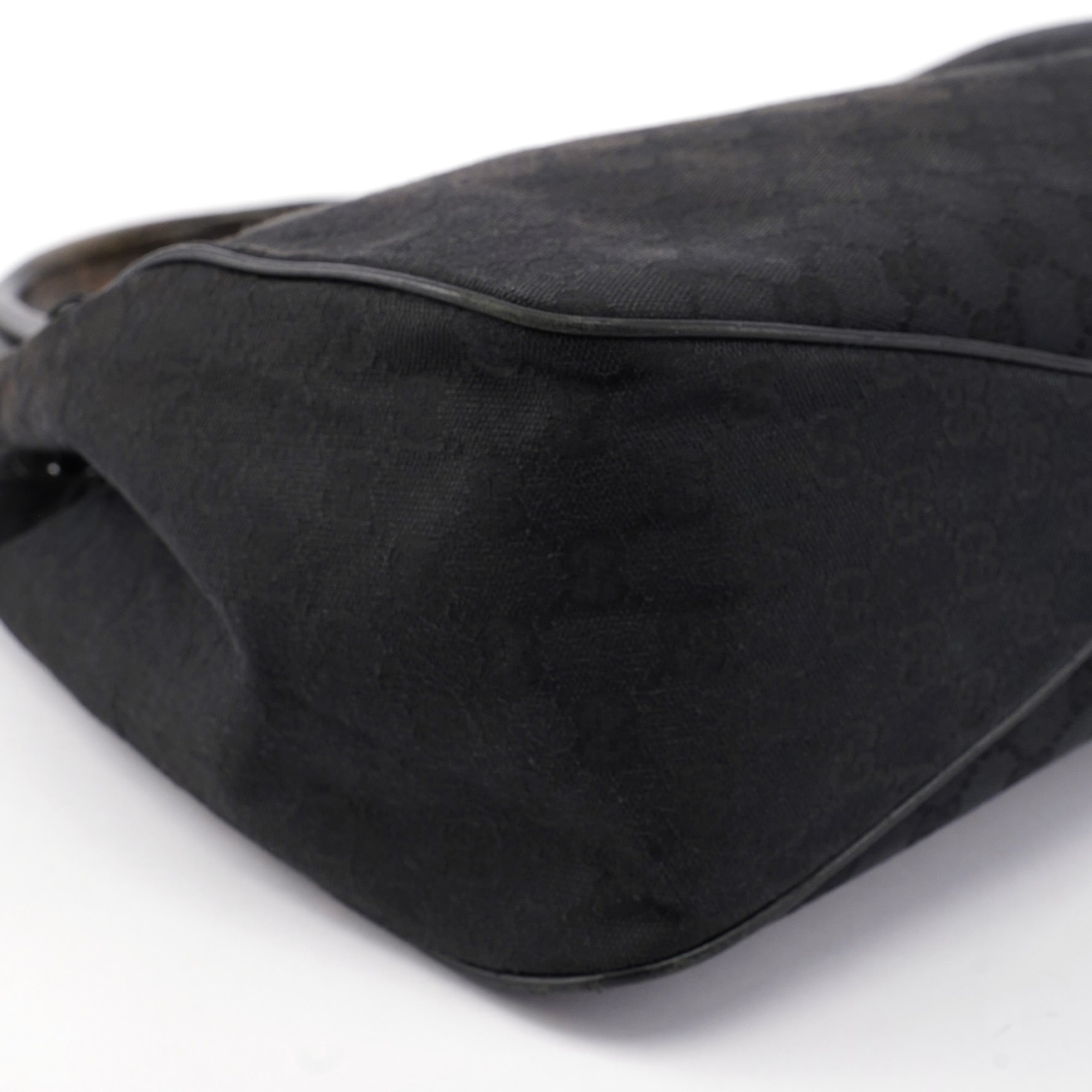 Black GG Wood Handle Shoulder Bag