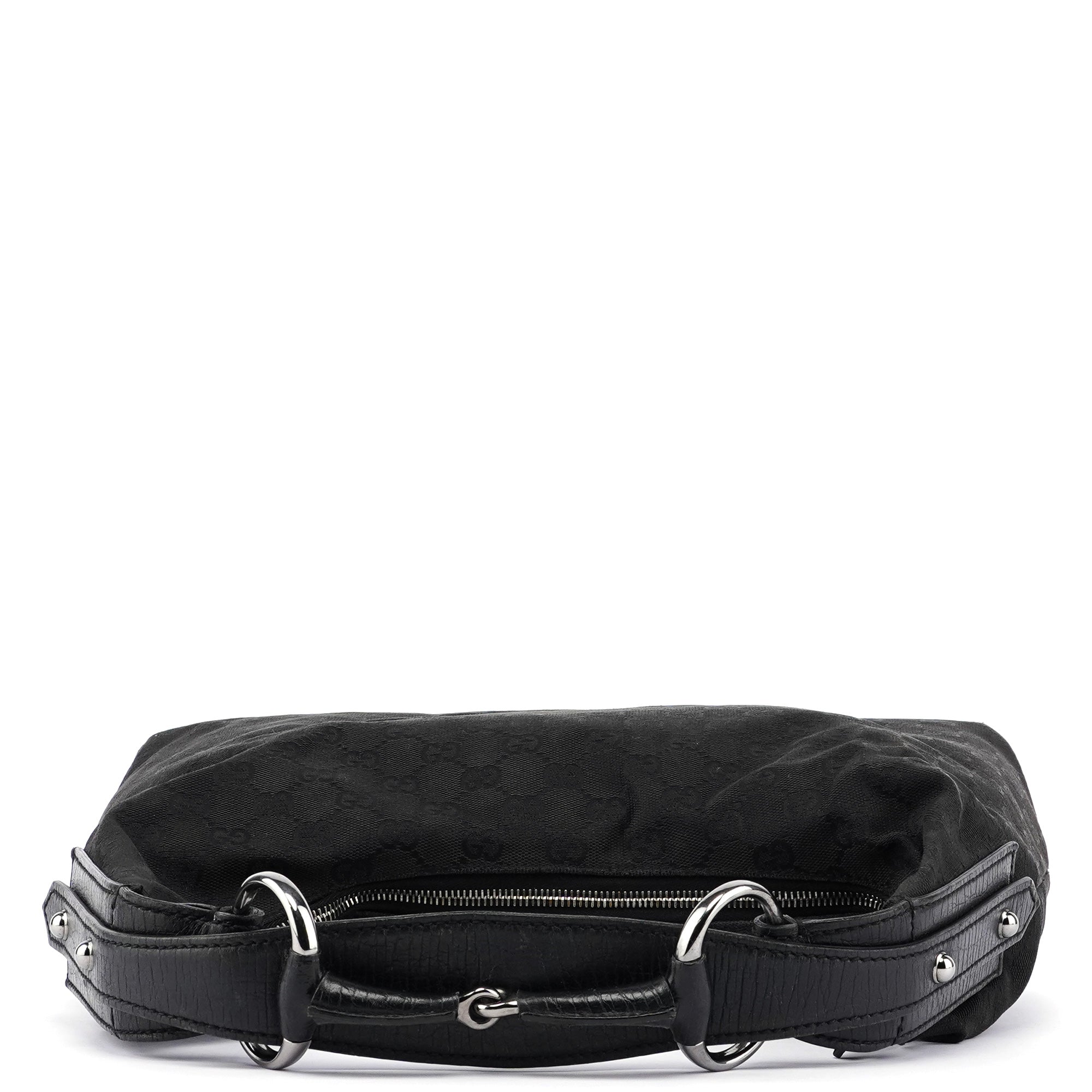 Black Horsebit Hobo Shoulder Bag