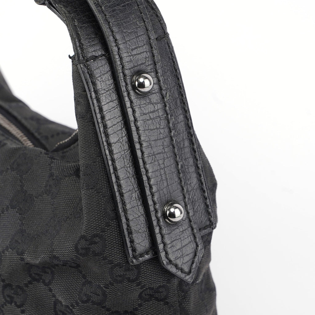 Black Horsebit Hobo Shoulder Bag