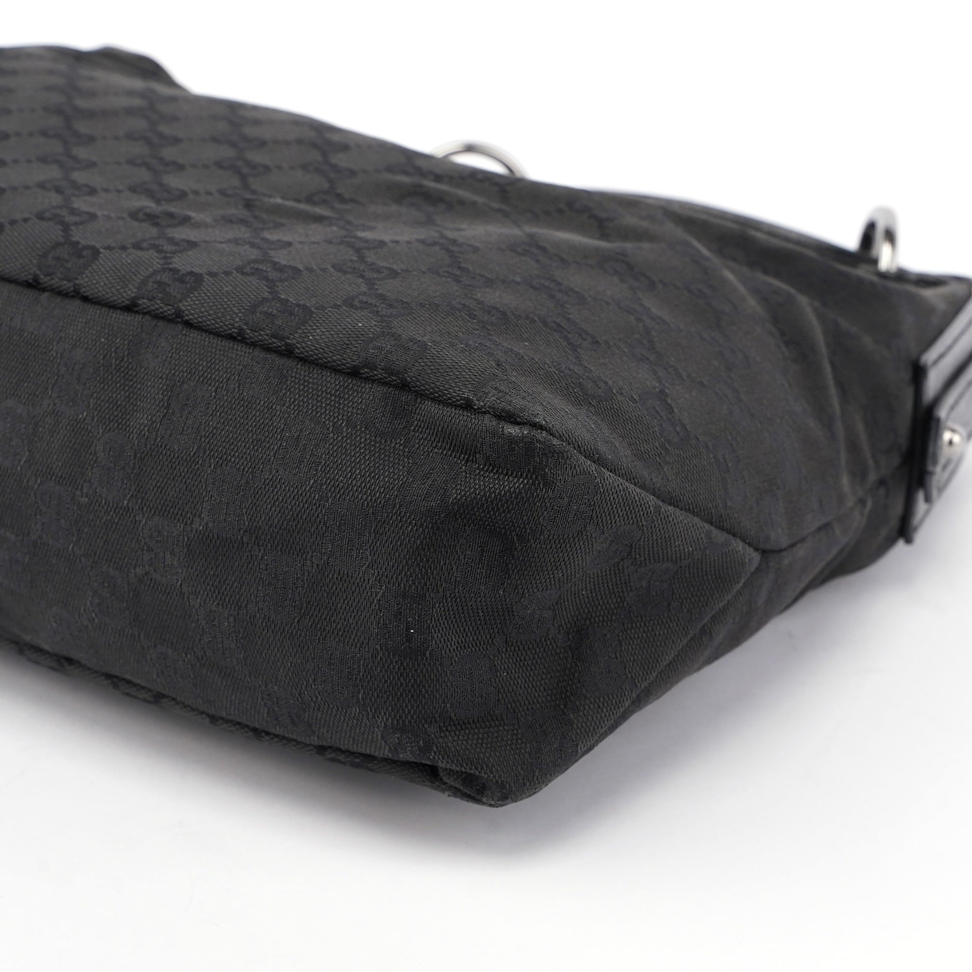 Black Horsebit Hobo Shoulder Bag