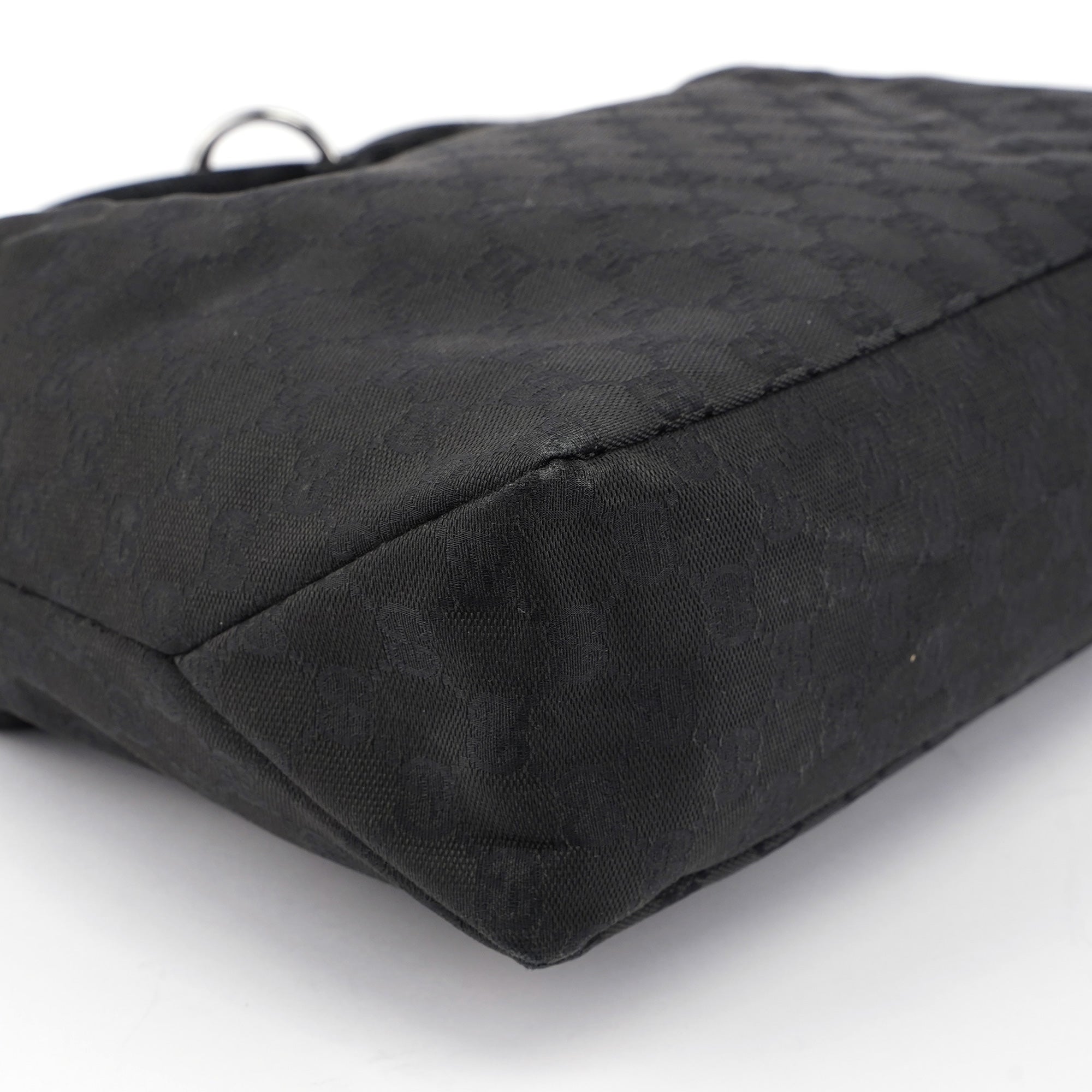 Black Horsebit Hobo Shoulder Bag