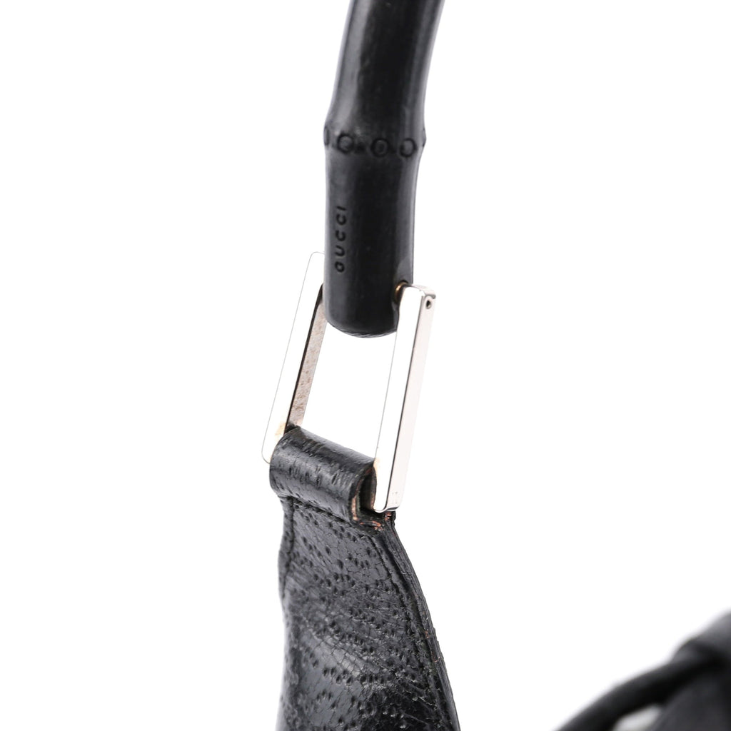 Black Jackie Bamboo Shoulder Bag