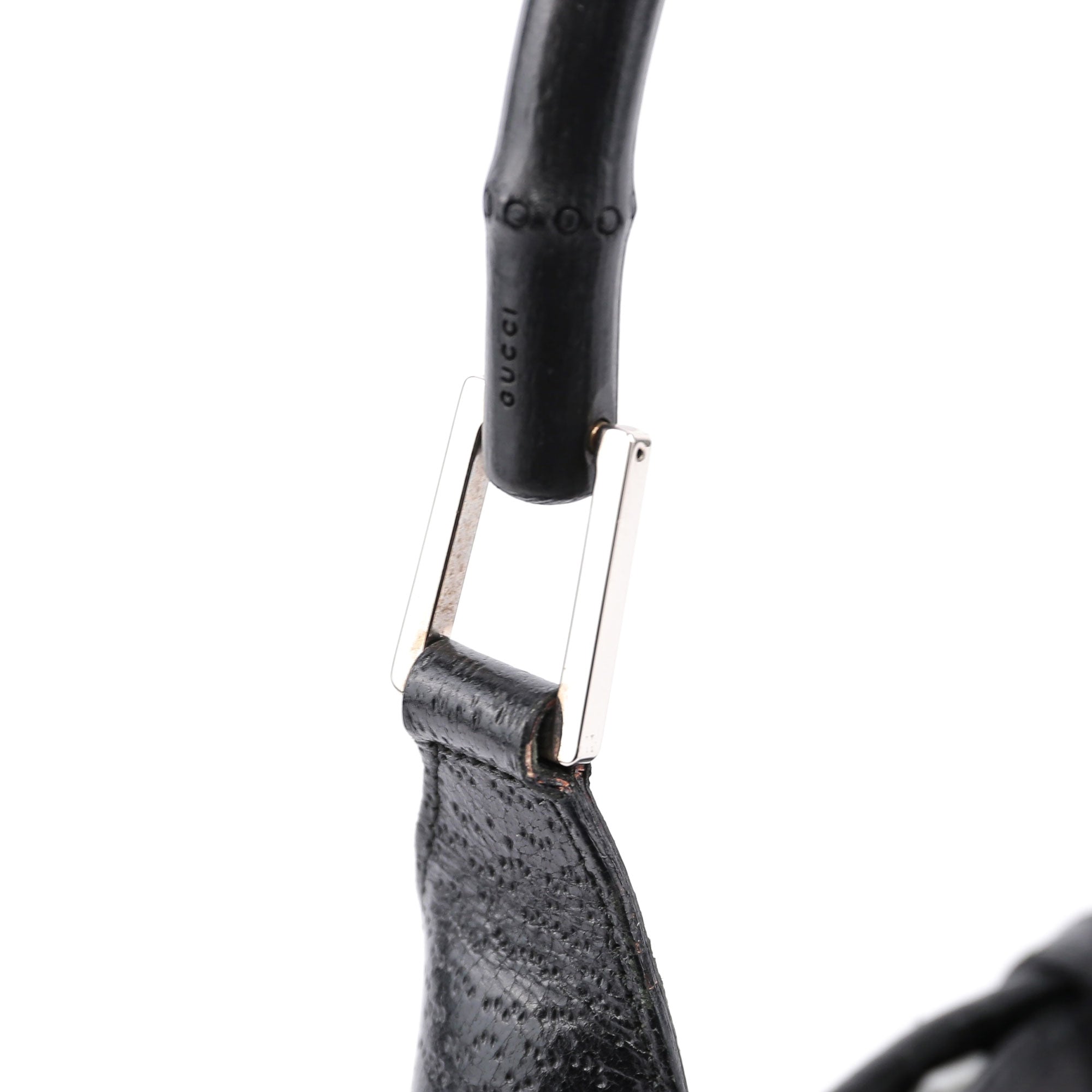 Black Jackie Bamboo Shoulder Bag