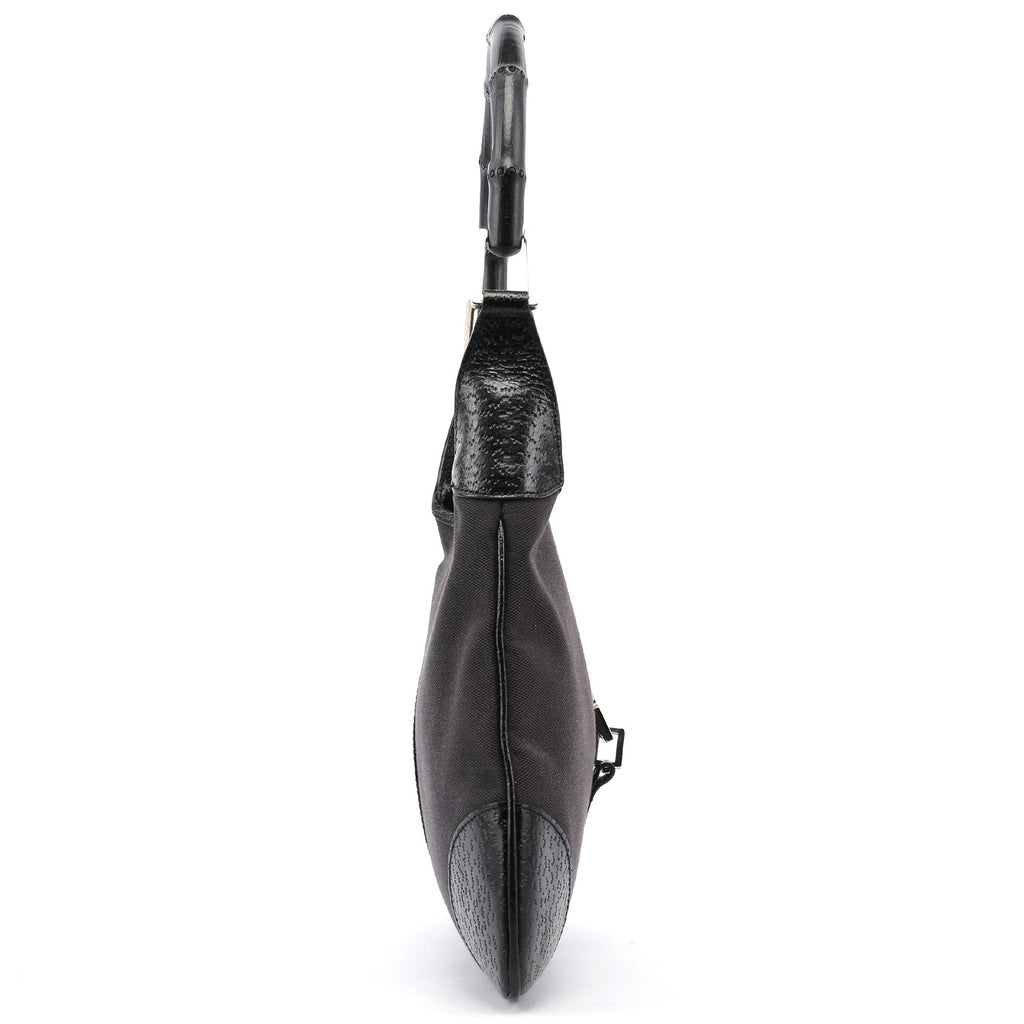 Black Jackie Bamboo Shoulder Bag