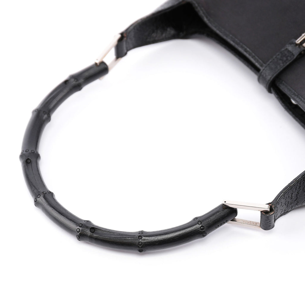 Black Jackie Bamboo Shoulder Bag