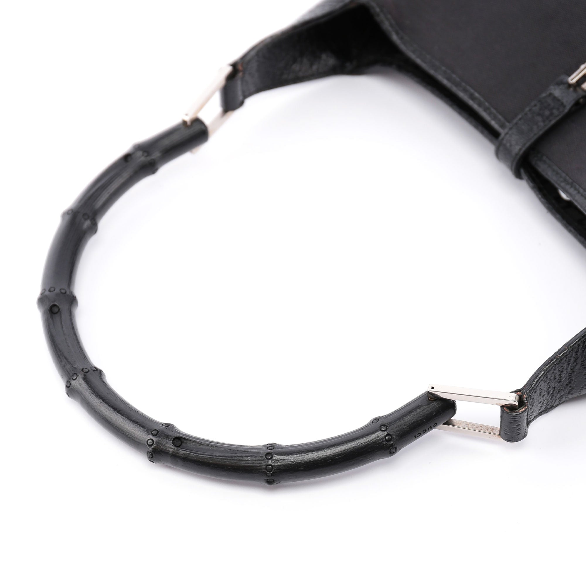 Black Jackie Bamboo Shoulder Bag