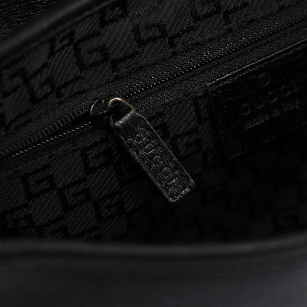 Black Jackie Bamboo Shoulder Bag