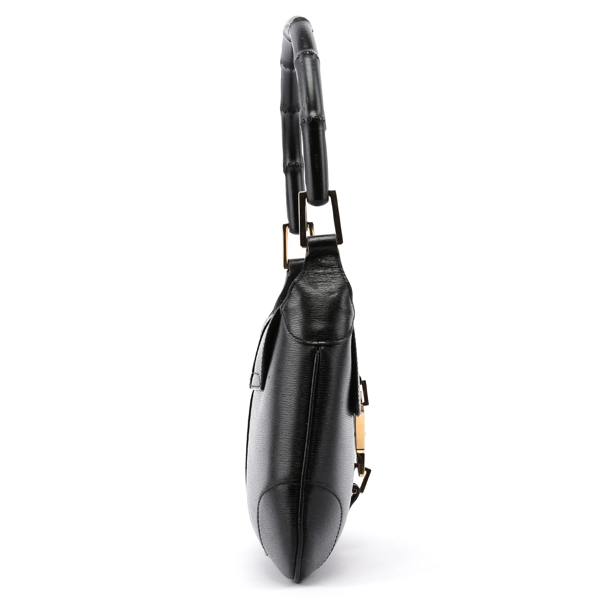 Black Jackie Bamboo Shoulder Bag