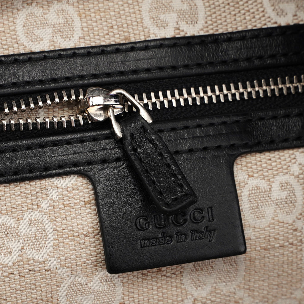 Black Lambskin Horsebit Shoulder Bag