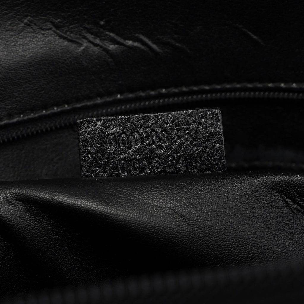 Black Leather Bamboo 2-Way Tote