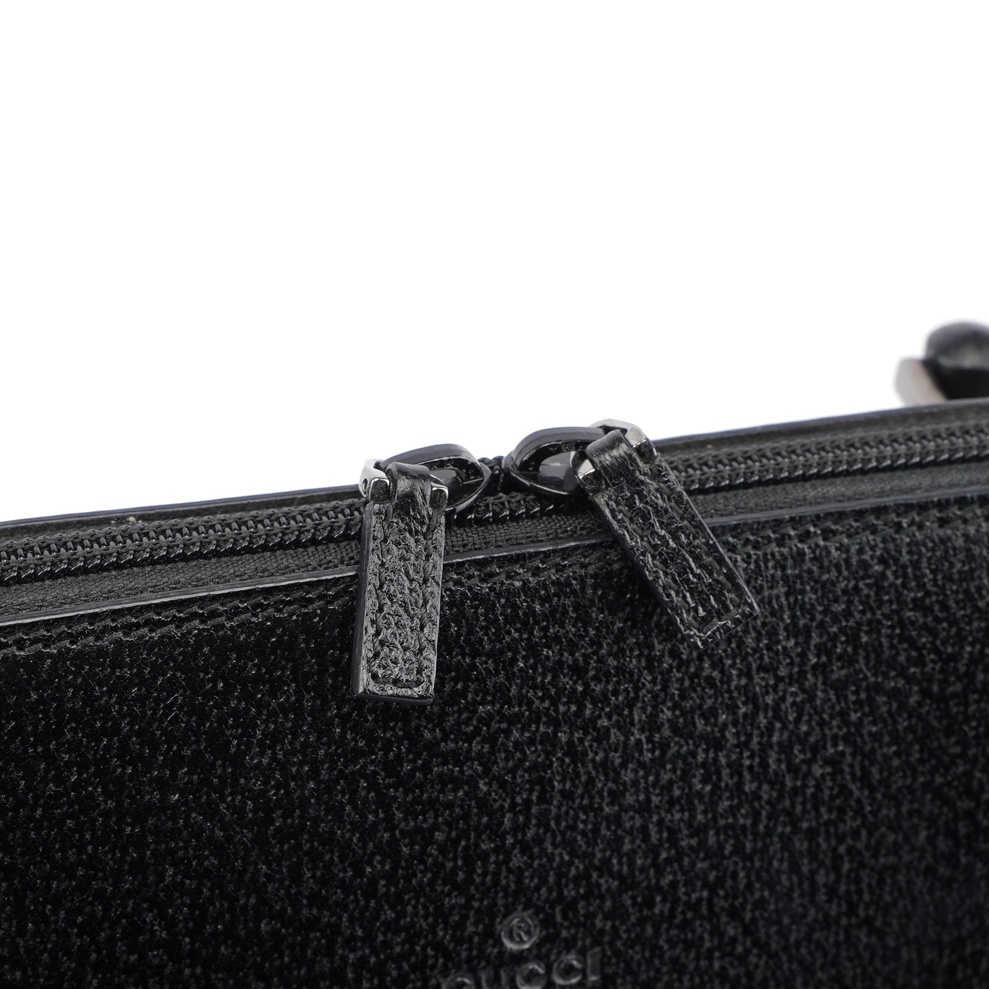 Black Leather Bamboo 2-Way Tote