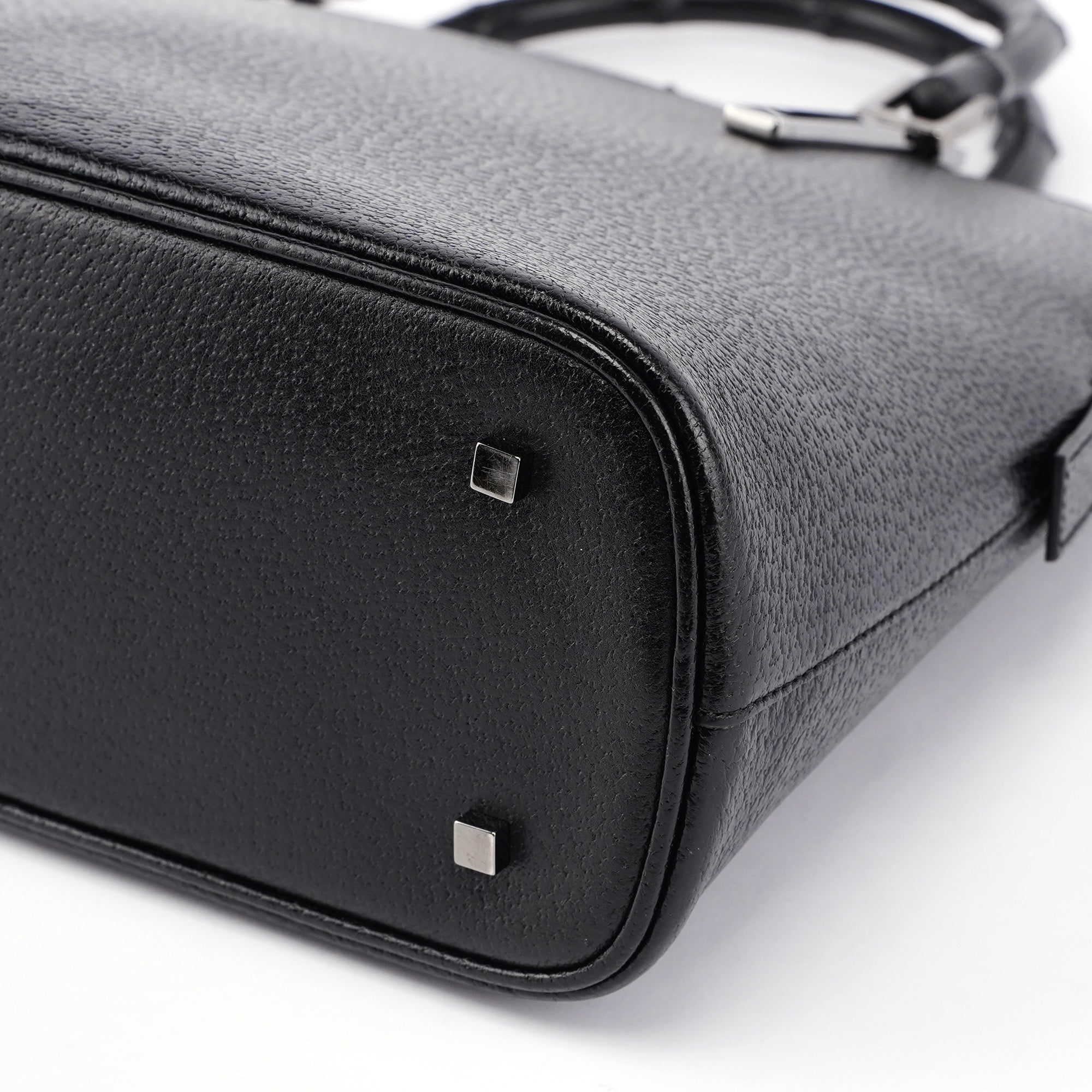 Black Leather Bamboo 2-Way Tote
