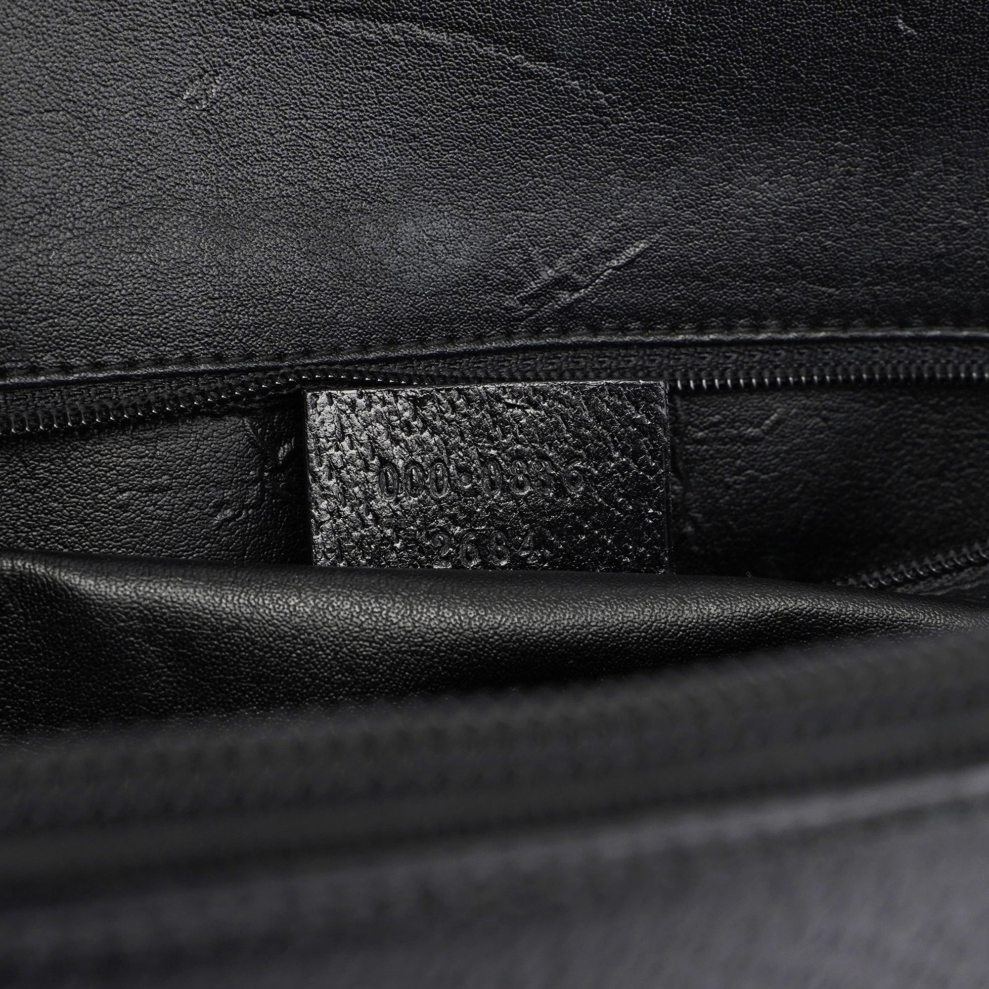 Black Leather Bamboo 2-Way Tote