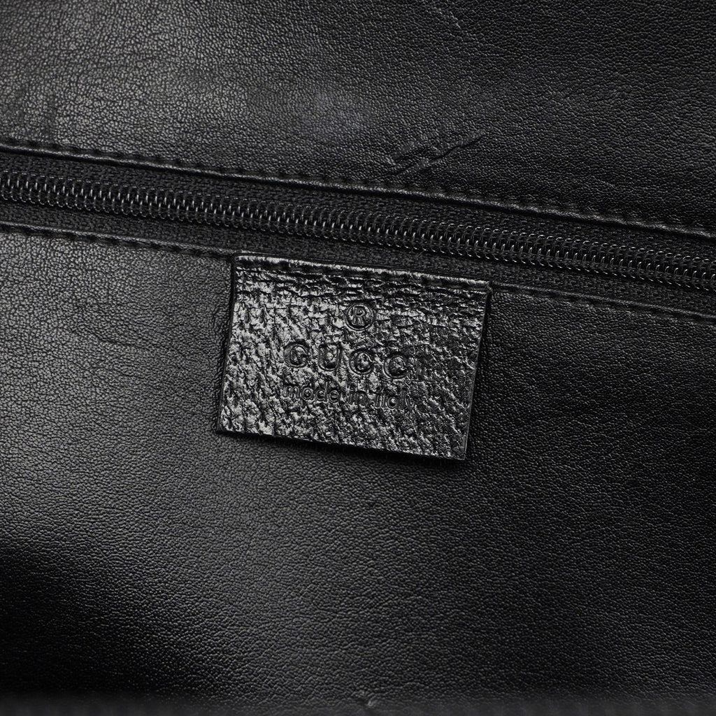 Black Leather Bamboo 2-Way Tote