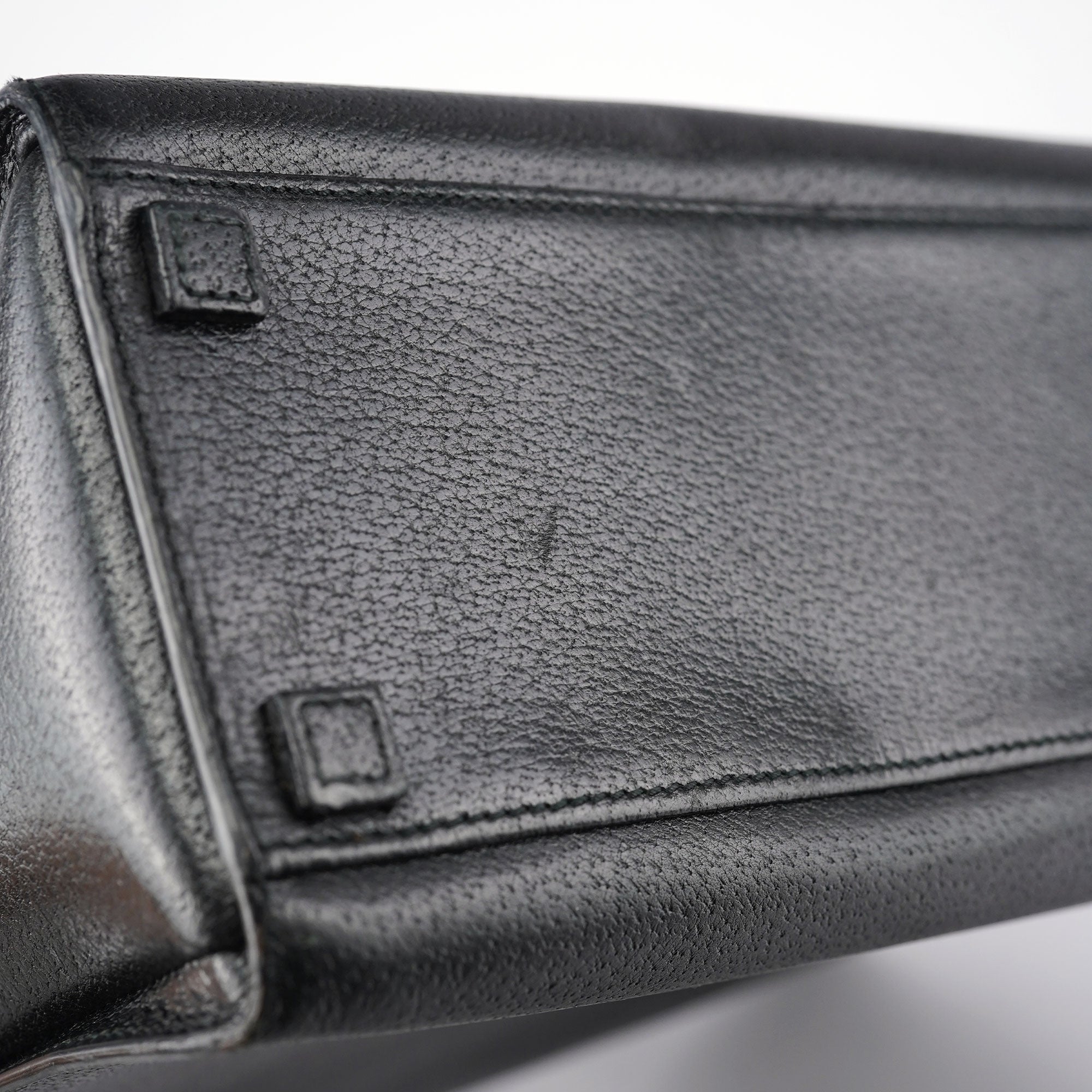 Black Leather Bamboo 2-Way Tote Bag