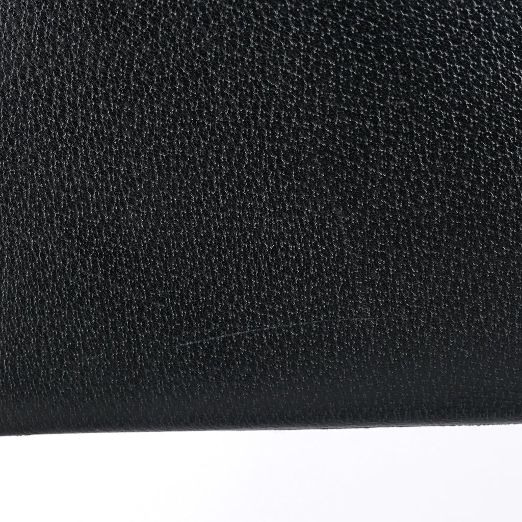 Black Leather Bamboo 2-Way Tote Bag