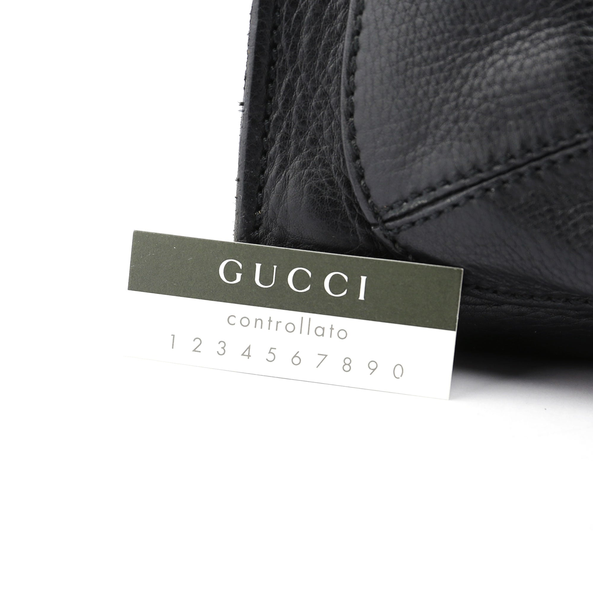 Black Leather Bamboo dual Handle Bag