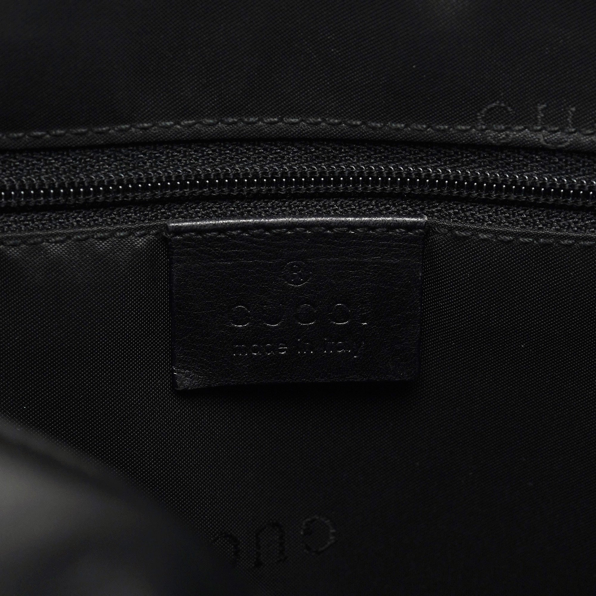 Black Leather Bamboo Shoulder Bag