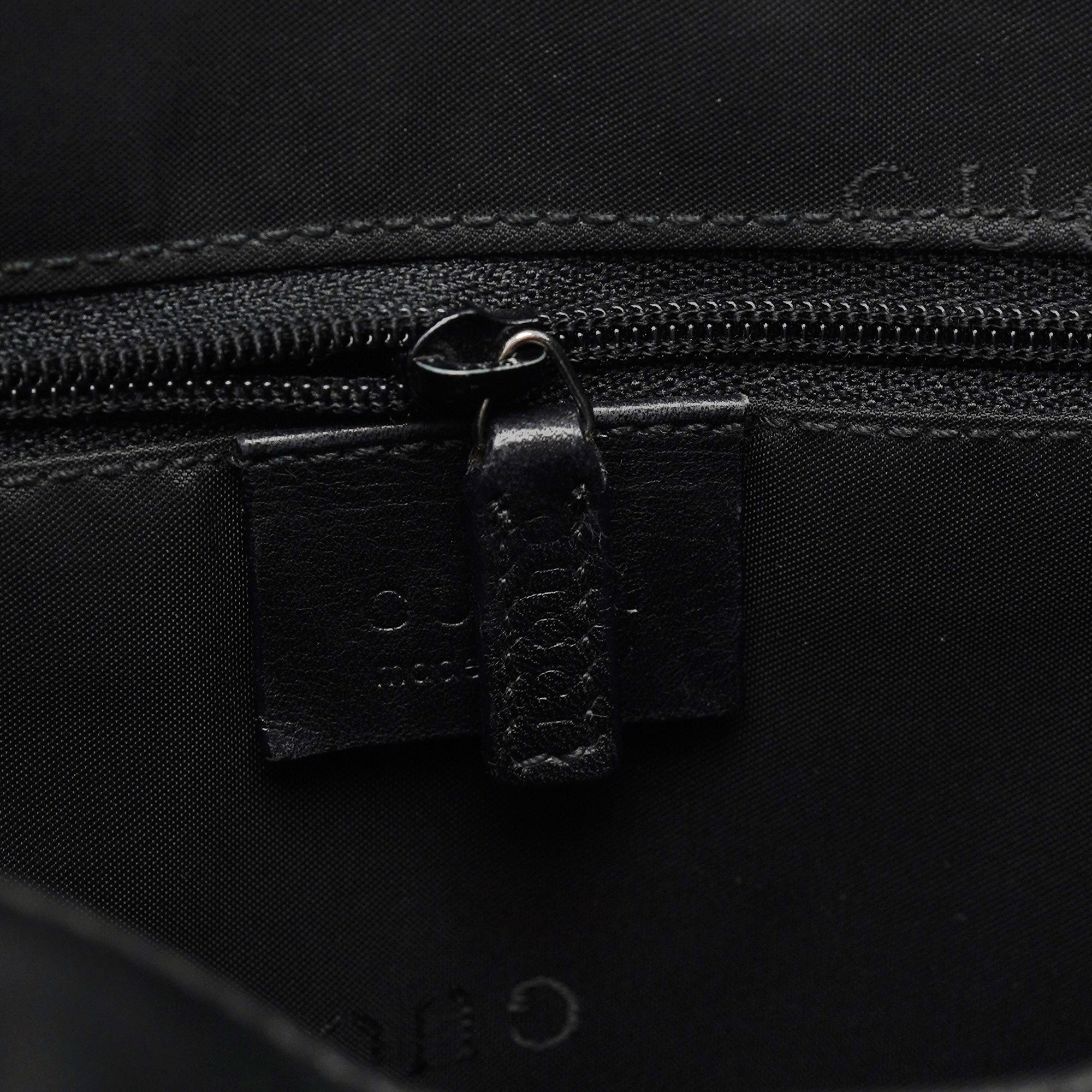 Black Leather Bamboo Shoulder Bag