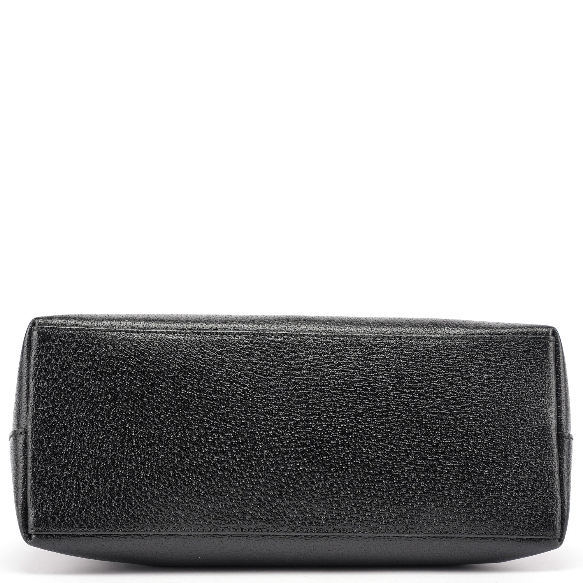 Black Leather Bamboo Shoulder Bag
