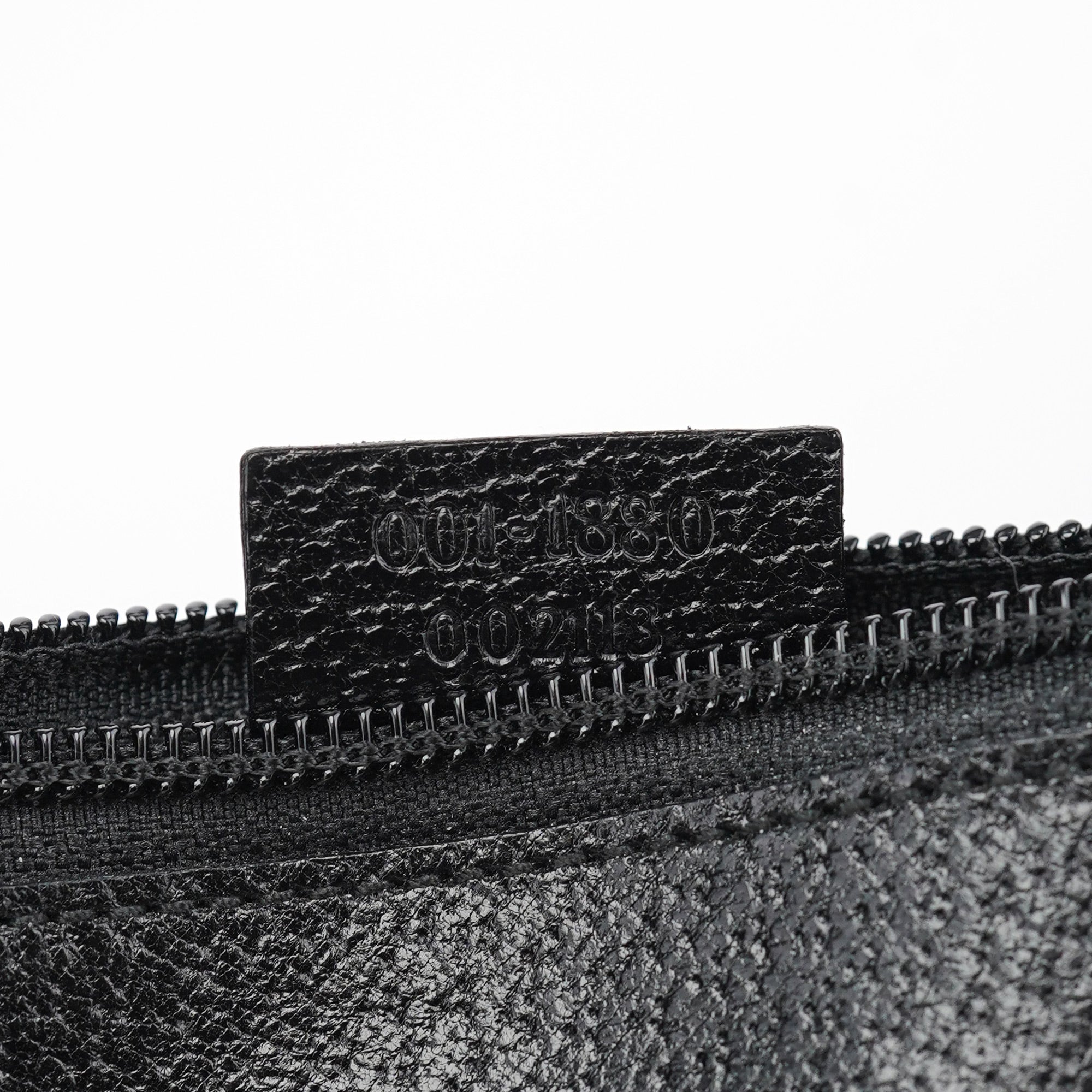 Black Leather Bamboo Shoulder Bag