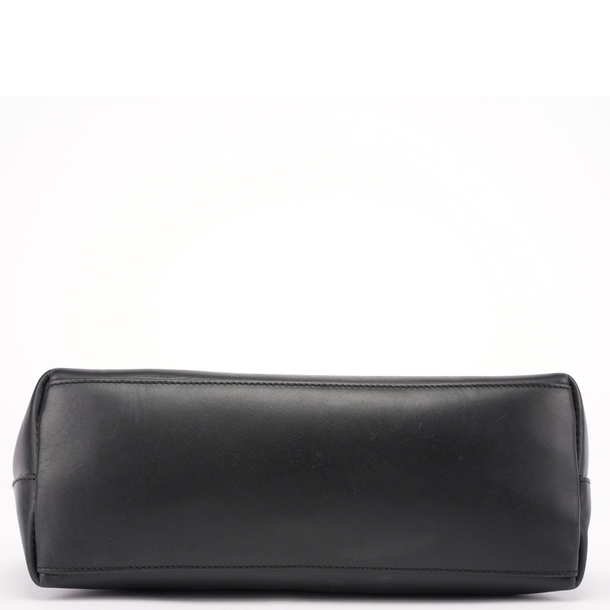 Black Leather Bamboo Shoulder Bag