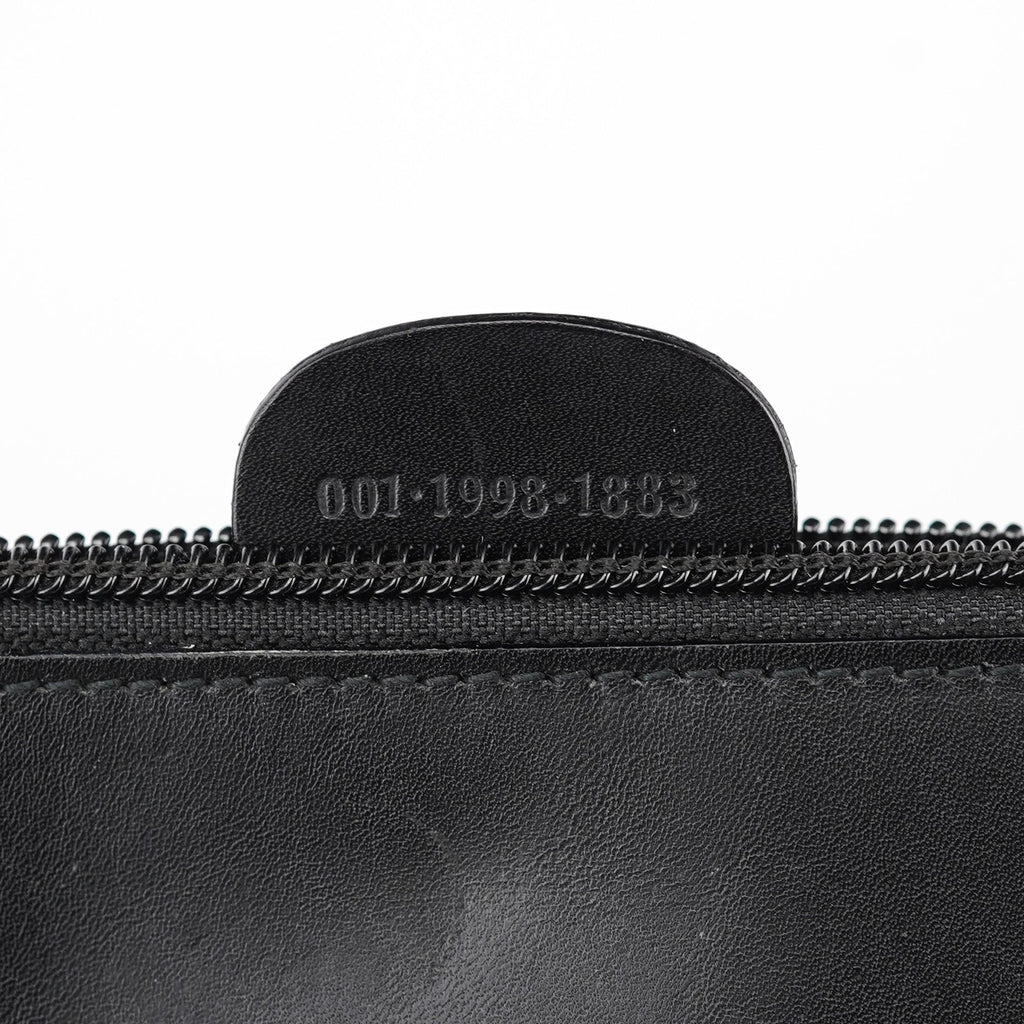 Black Leather Bamboo Shoulder Bag