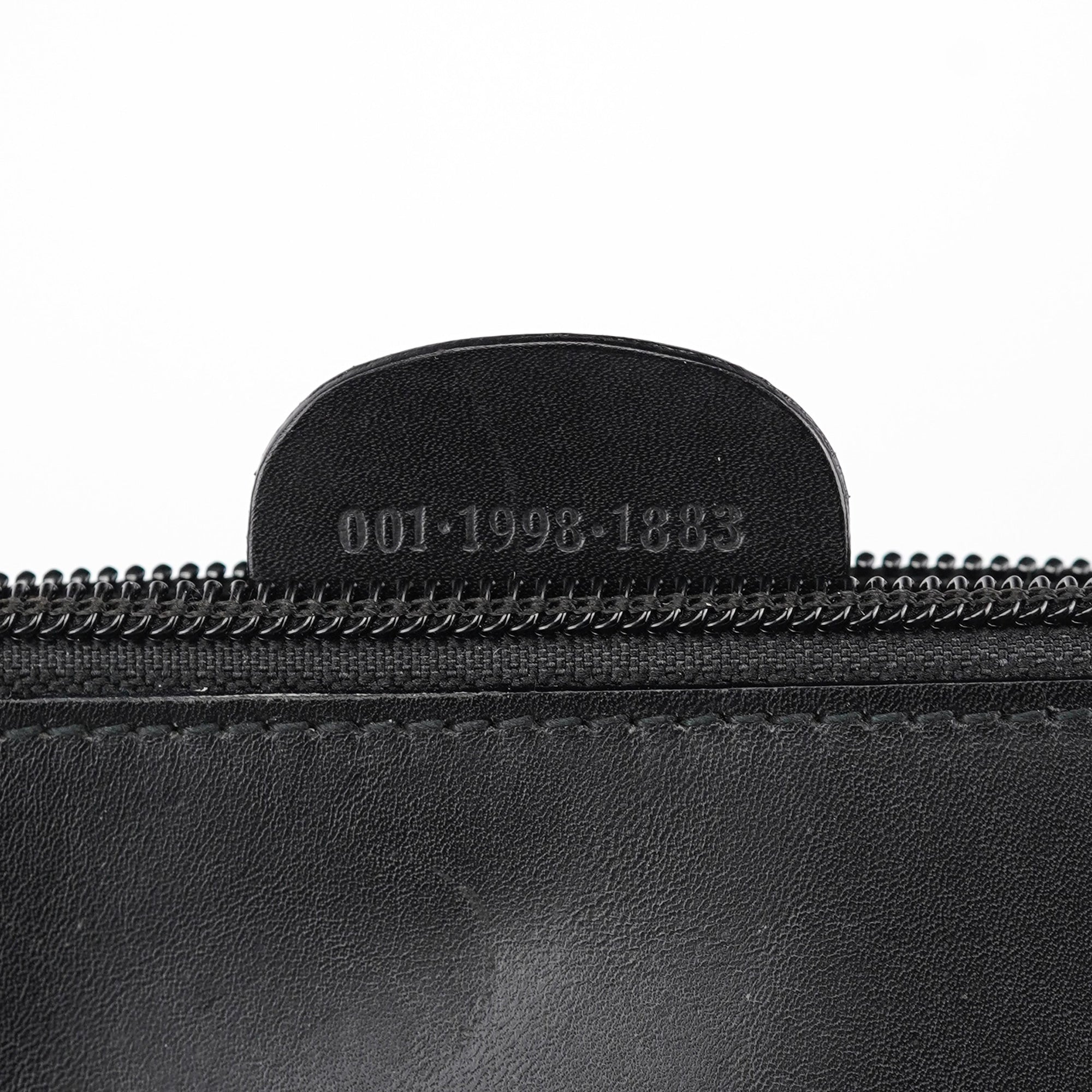 Black Leather Bamboo Shoulder Bag