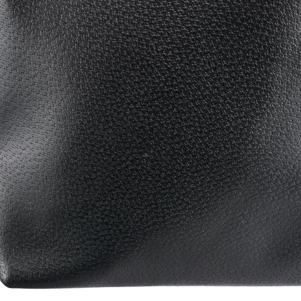 Black Leather Bamboo Shoulder Bag