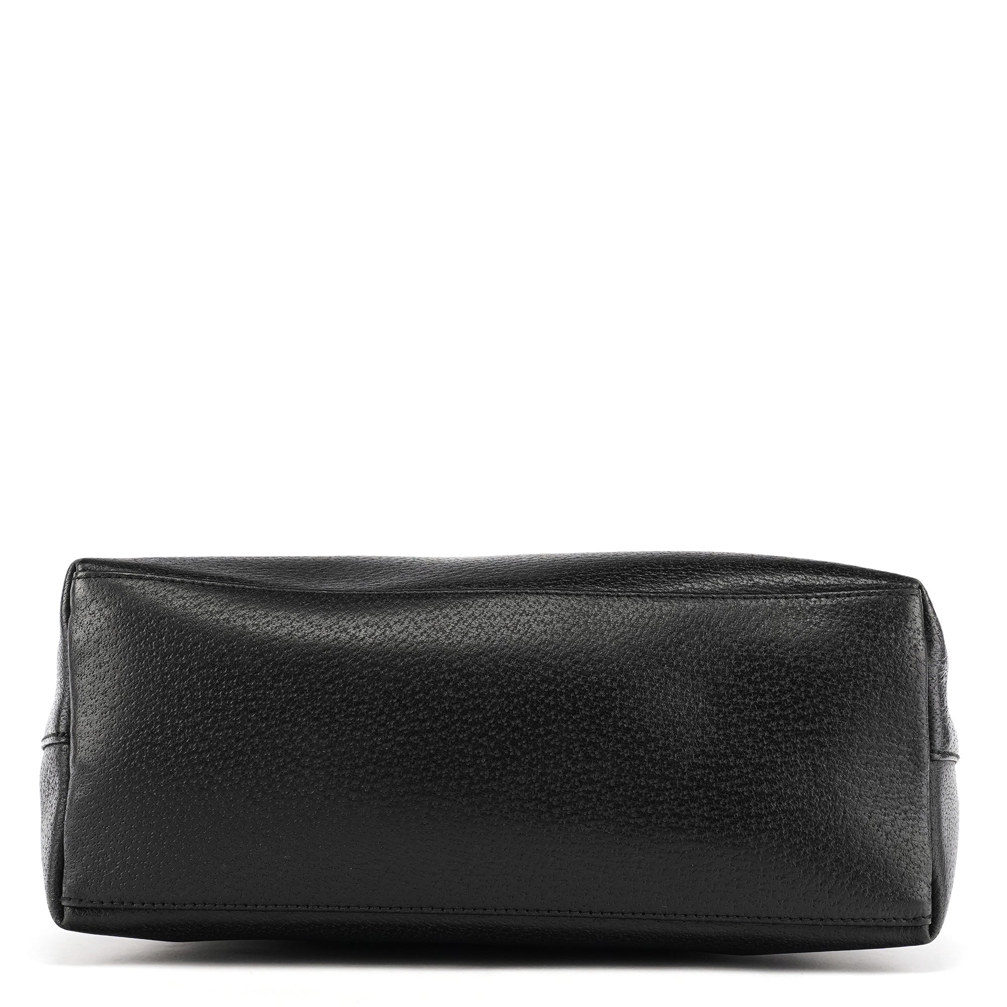 Black Leather Bamboo Shoulder Bag