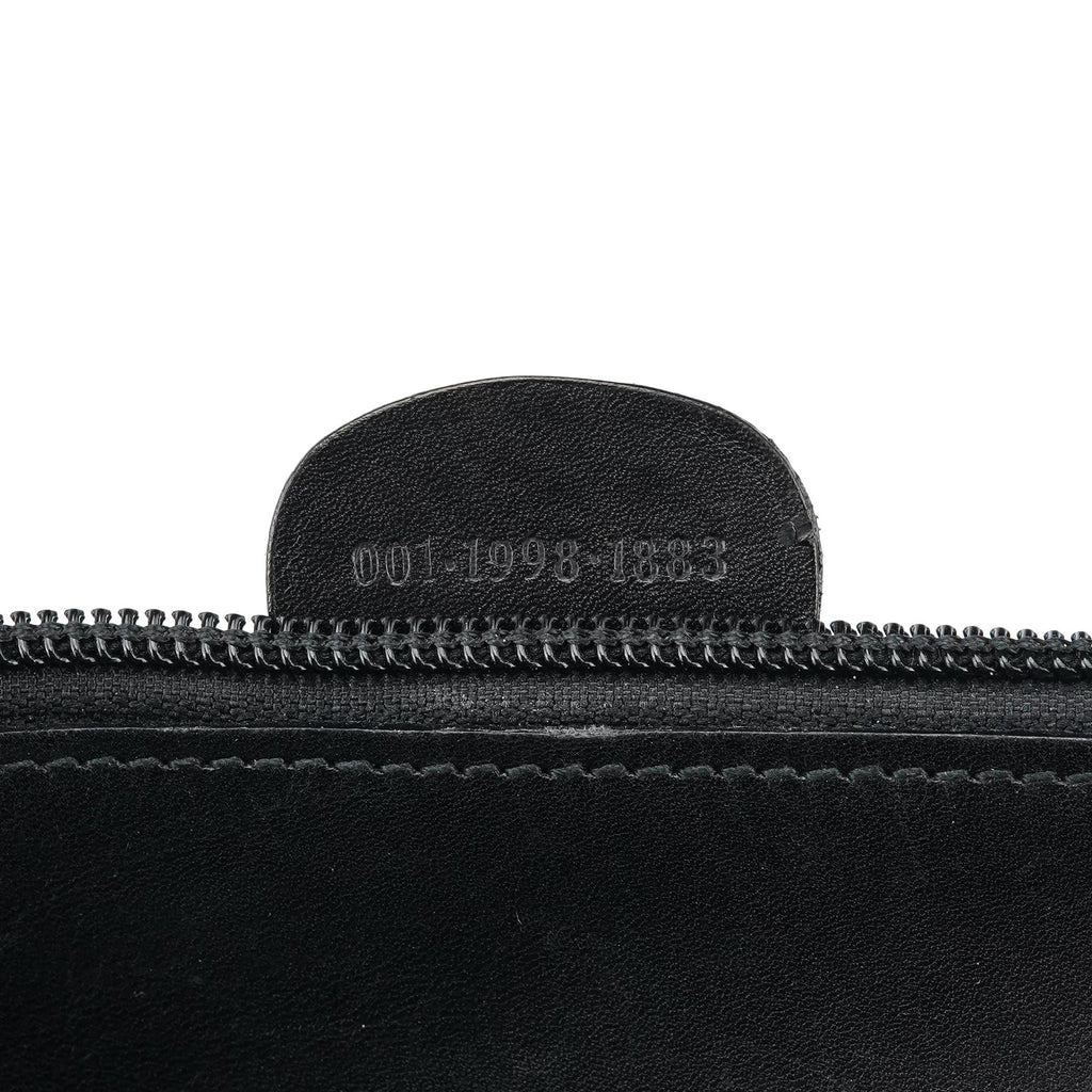 Black Leather Bamboo Shoulder Bag