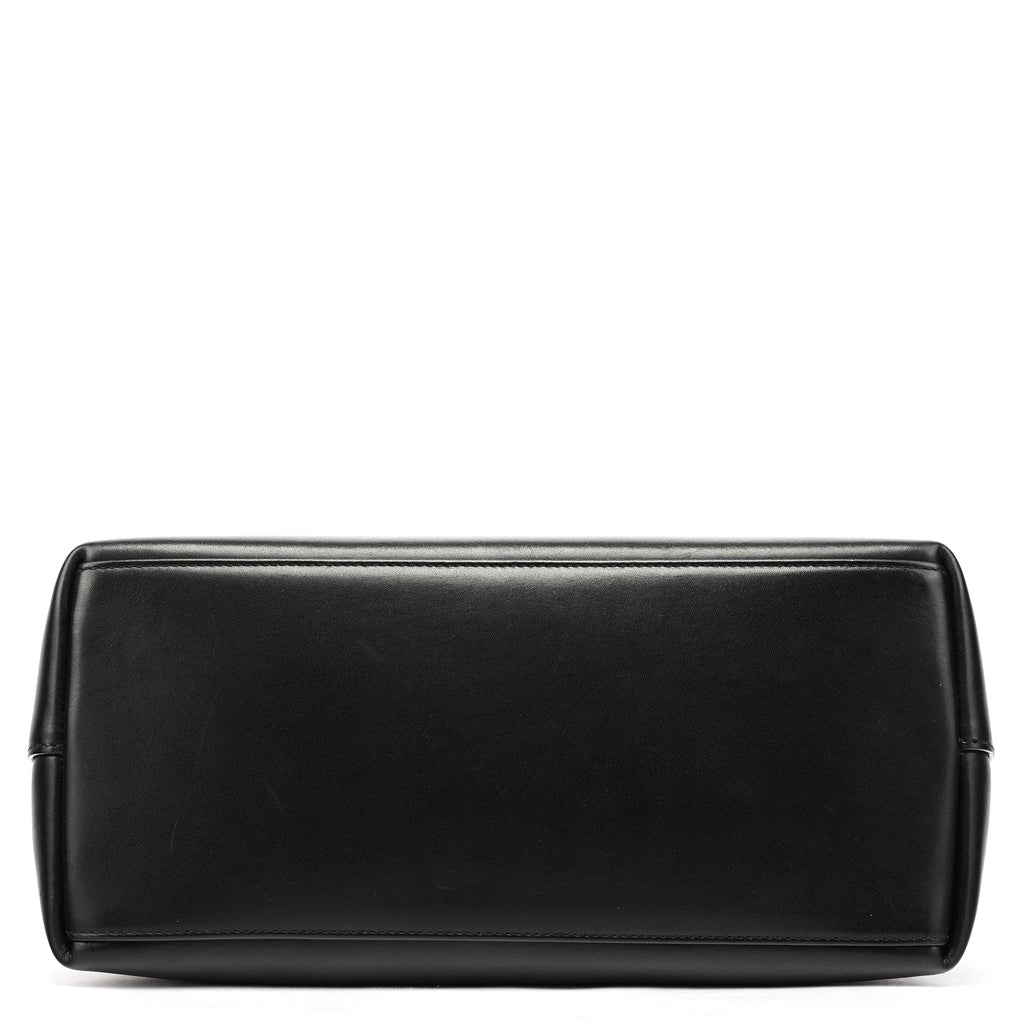 Black Leather Bamboo Shoulder Bag