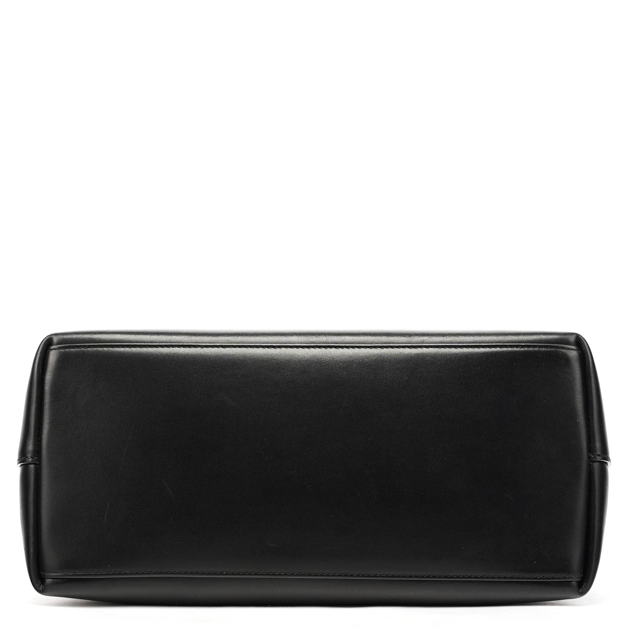 Black Leather Bamboo Shoulder Bag