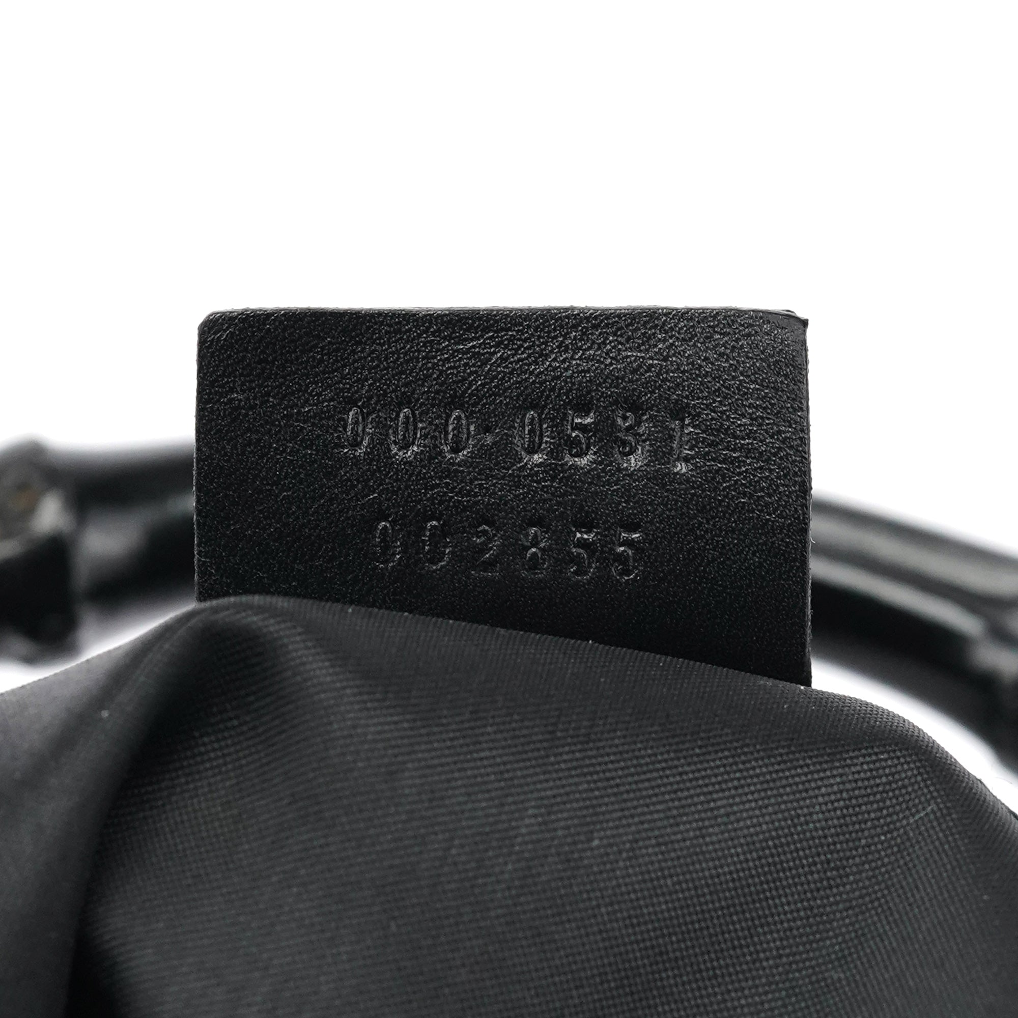 Black Leather Bamboo Shoulder Bag