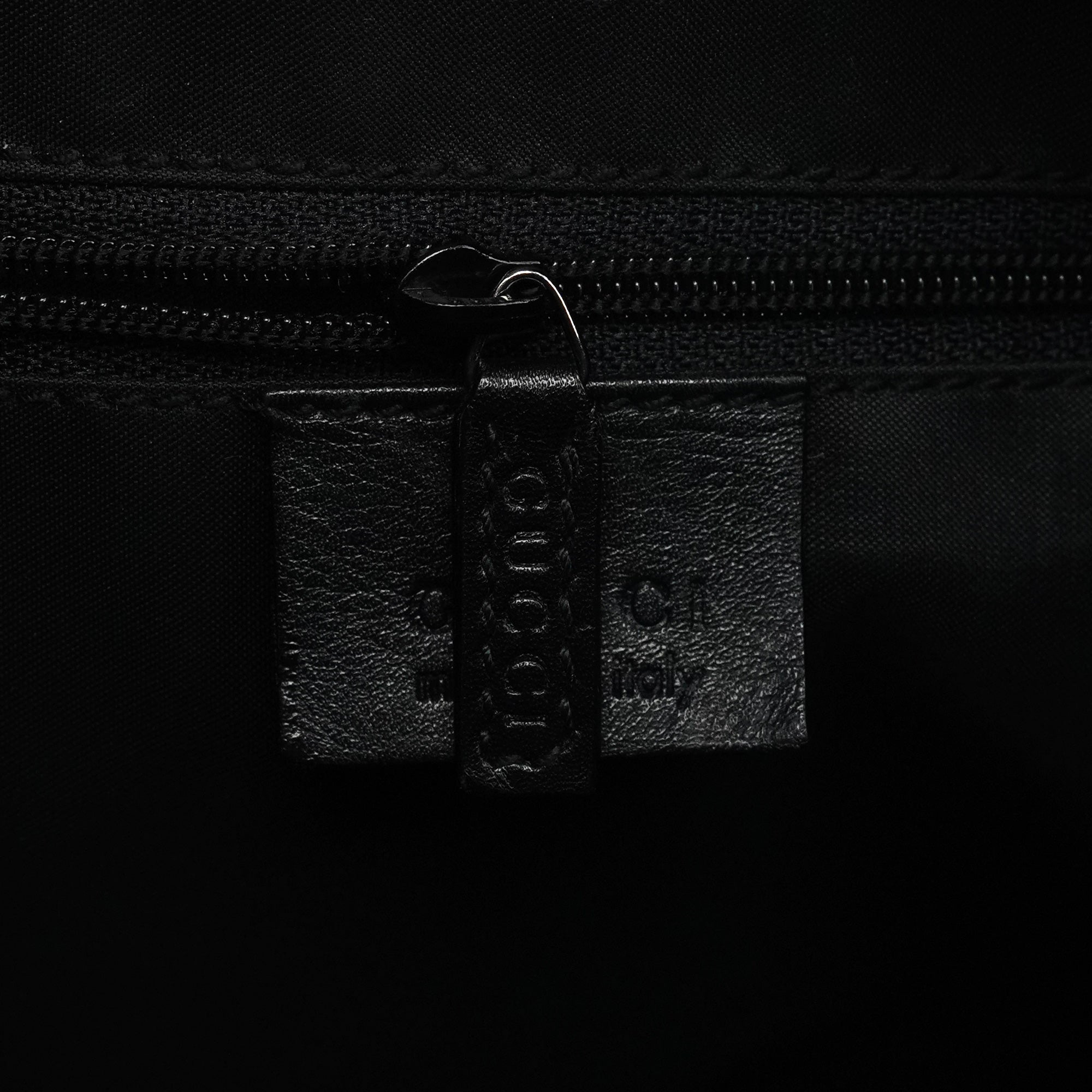 Black Leather Bamboo Shoulder Bag