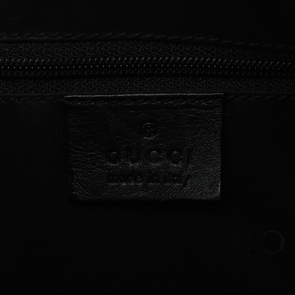 Black Leather Bamboo Shoulder Bag
