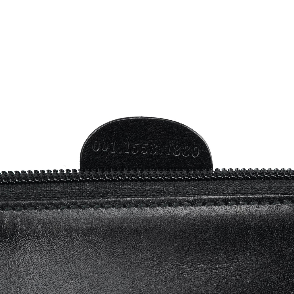 Black Leather Bamboo Shoulder Bag