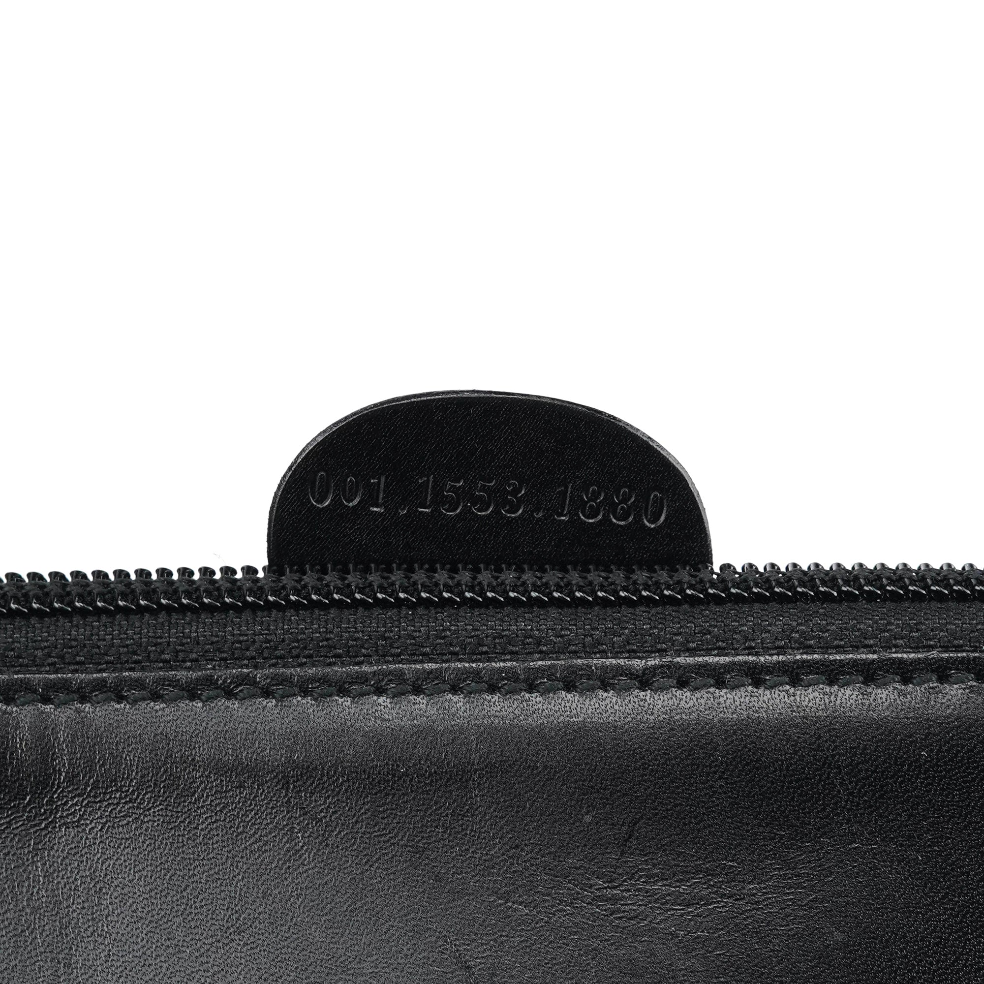 Black Leather Bamboo Shoulder Bag