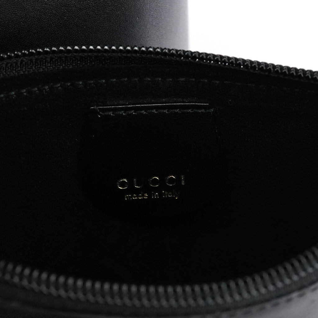 Black Leather Bamboo Shoulder Bag
