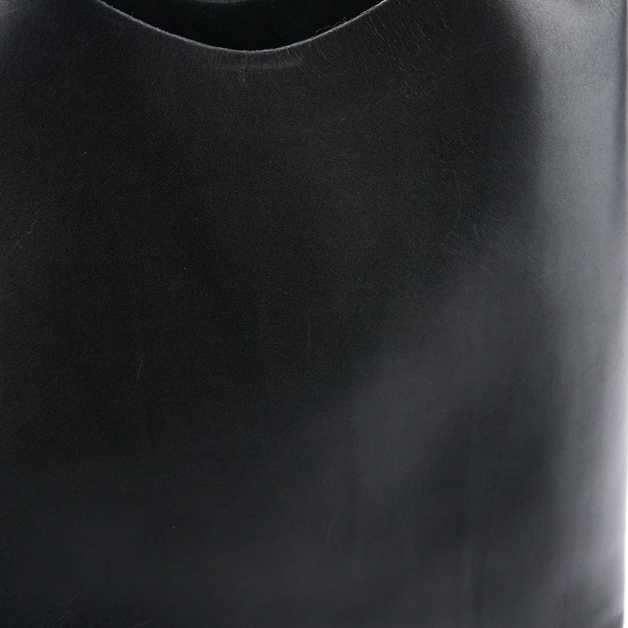 Black Leather Bamboo Shoulder Bag