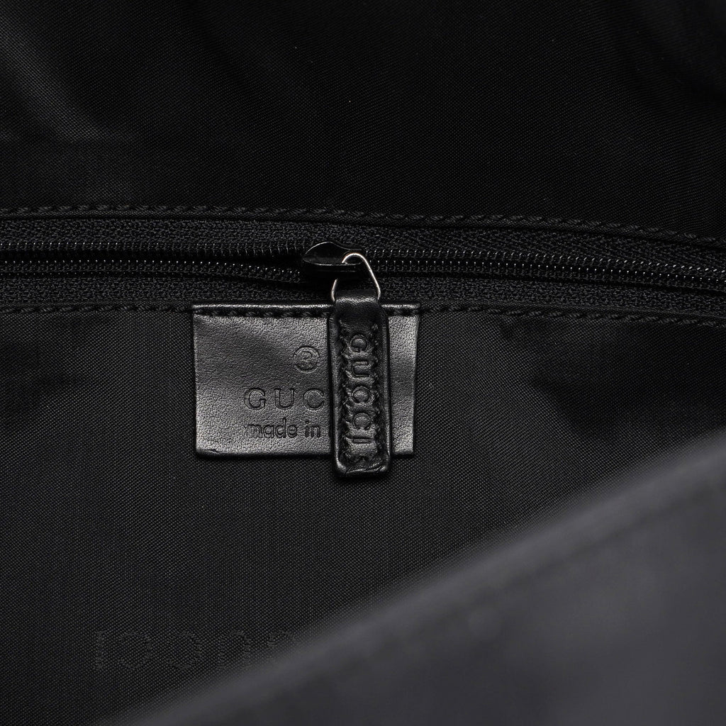 Black Leather Bamboo Shoulder Bag