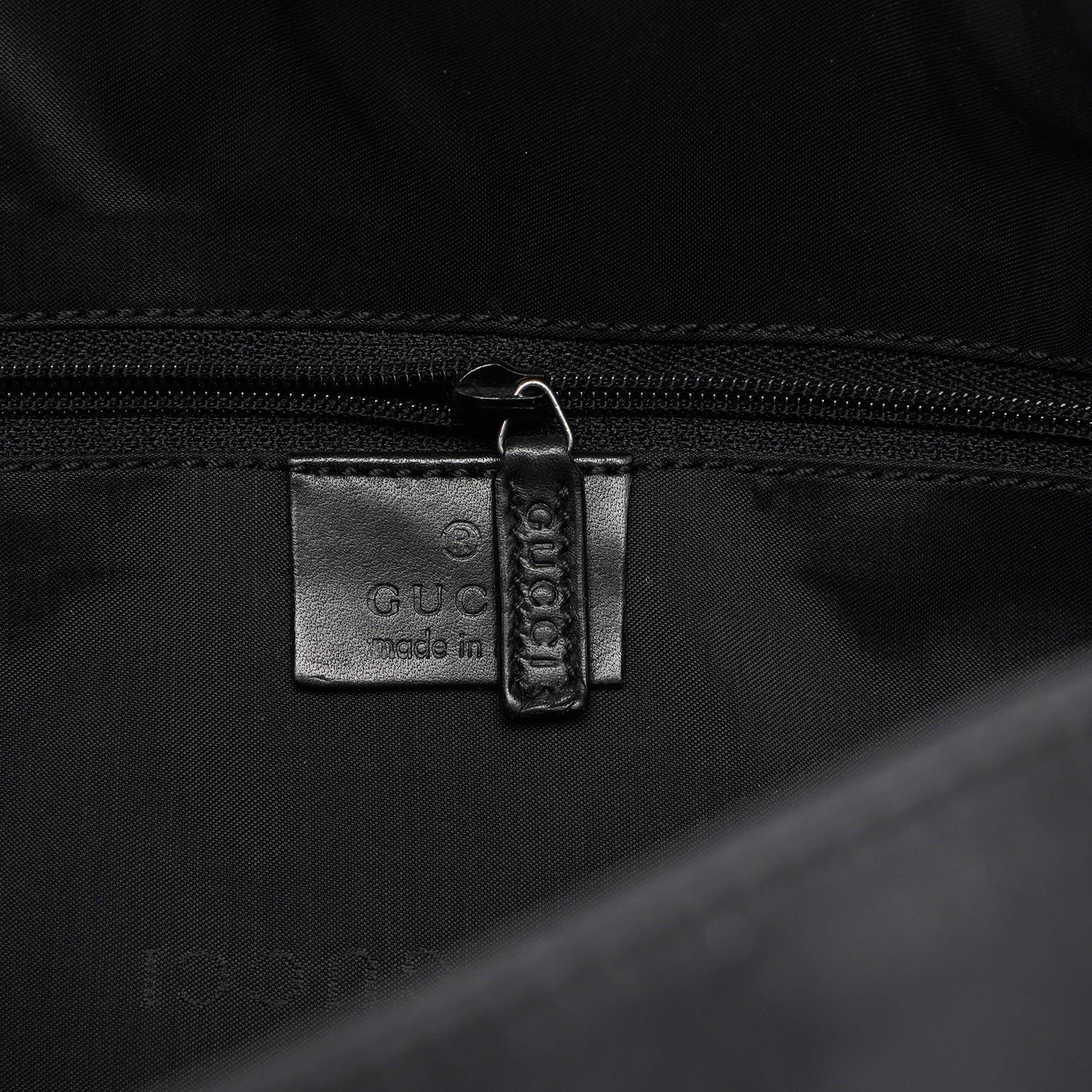 Black Leather Bamboo Shoulder Bag