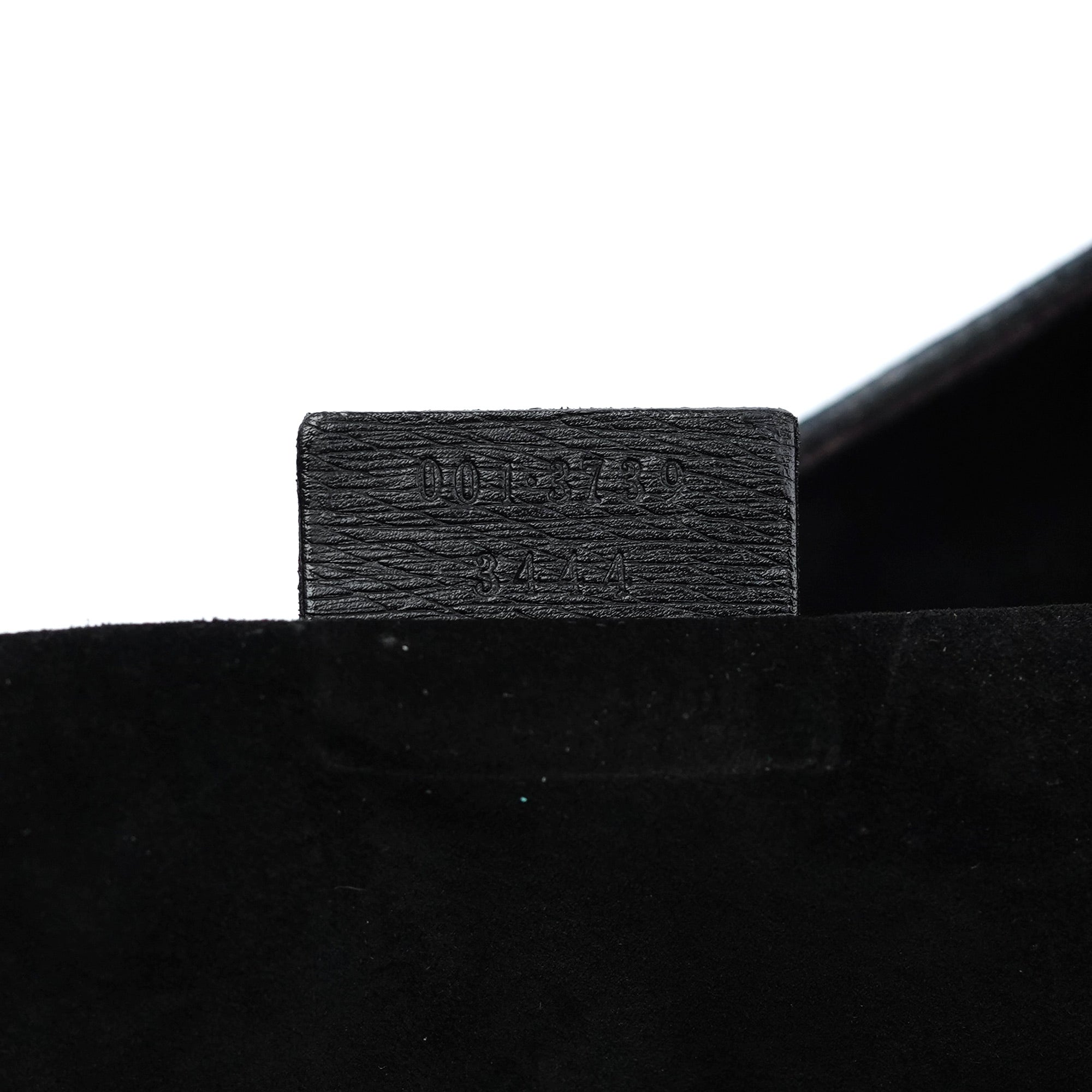 Black Leather Bamboo Shoulder Bag