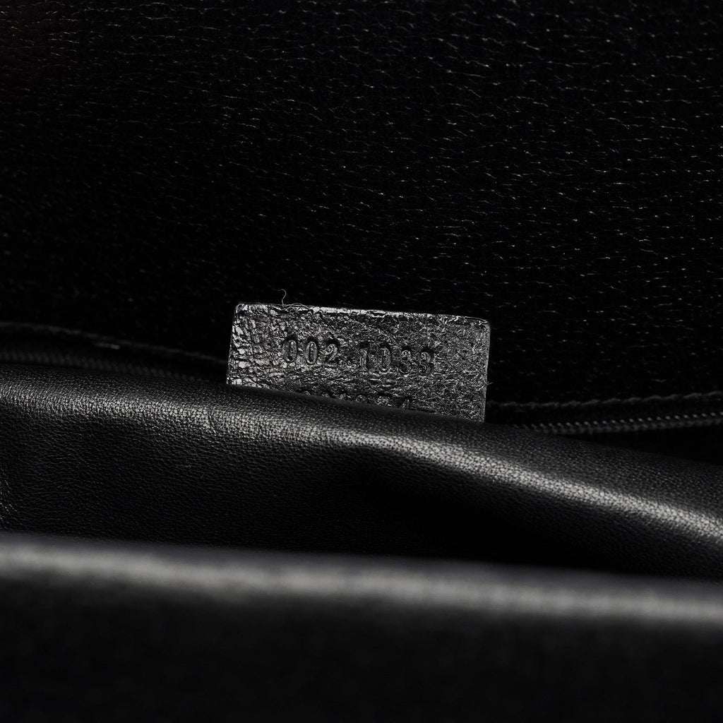 Black Leather Bamboo Tote 2-Way
