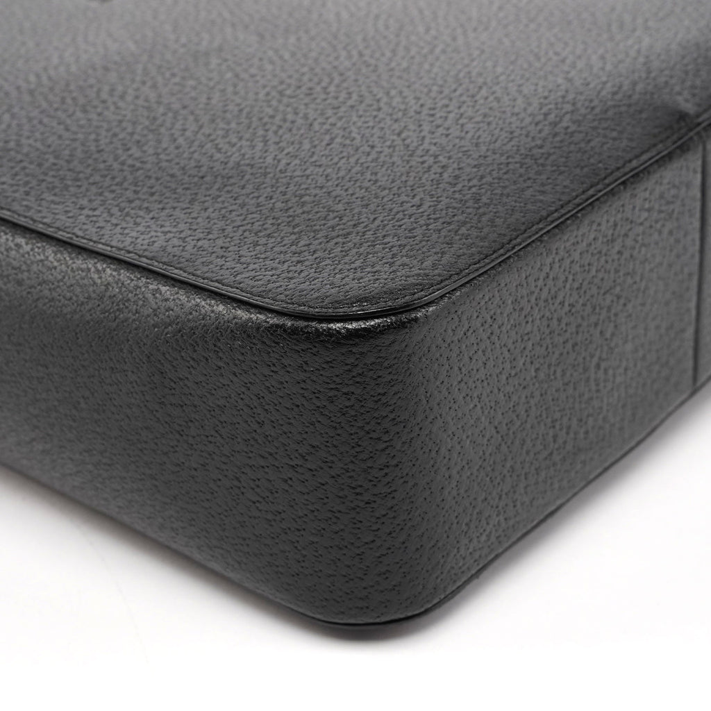 Black Leather Bamboo Tote
