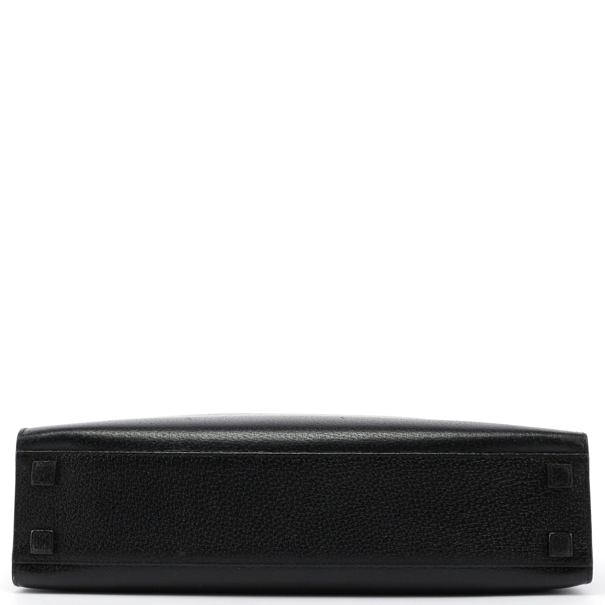 Black Leather Bamboo Tote