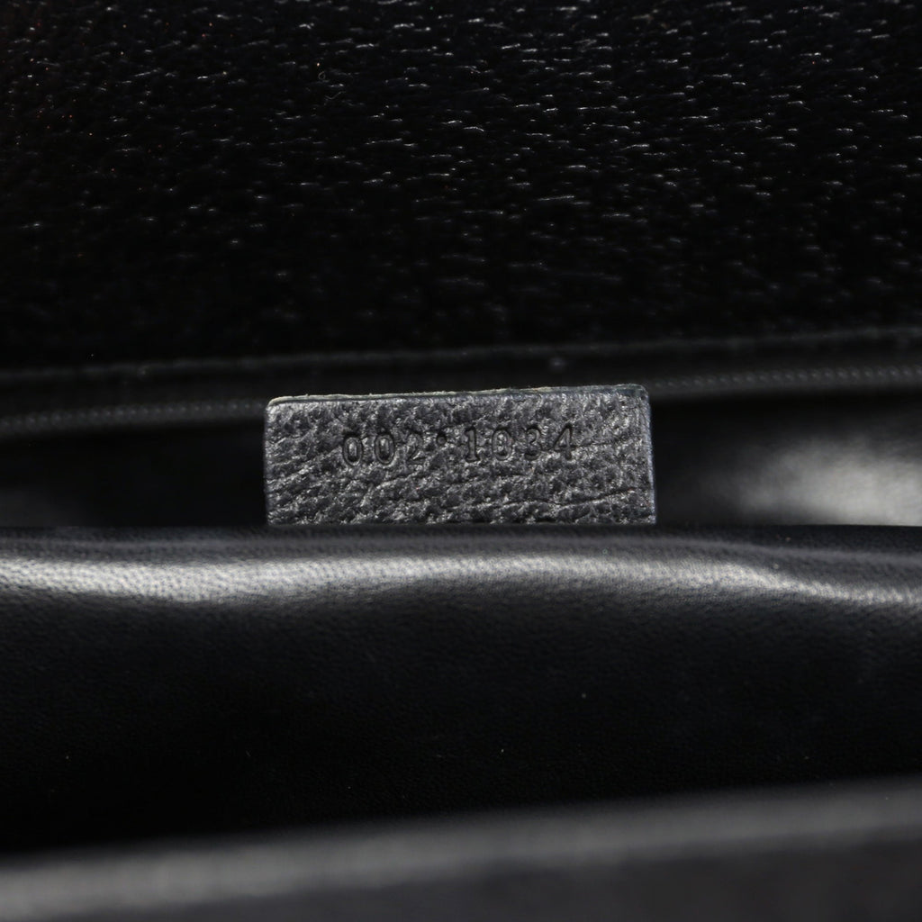 Black Leather Bamboo Tote